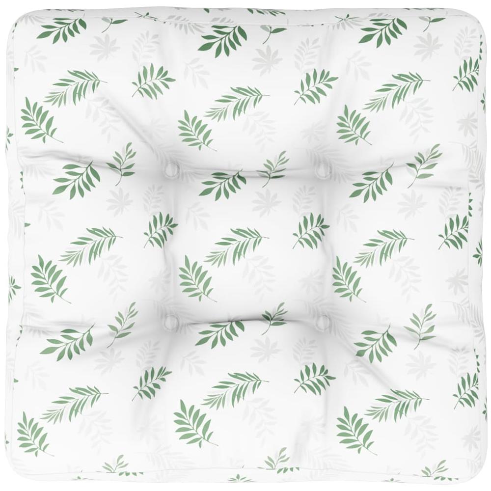Cuscino Per Pallet Con Motivo A Foglie 50x50x12 Cm In Tessuto - Foto 2