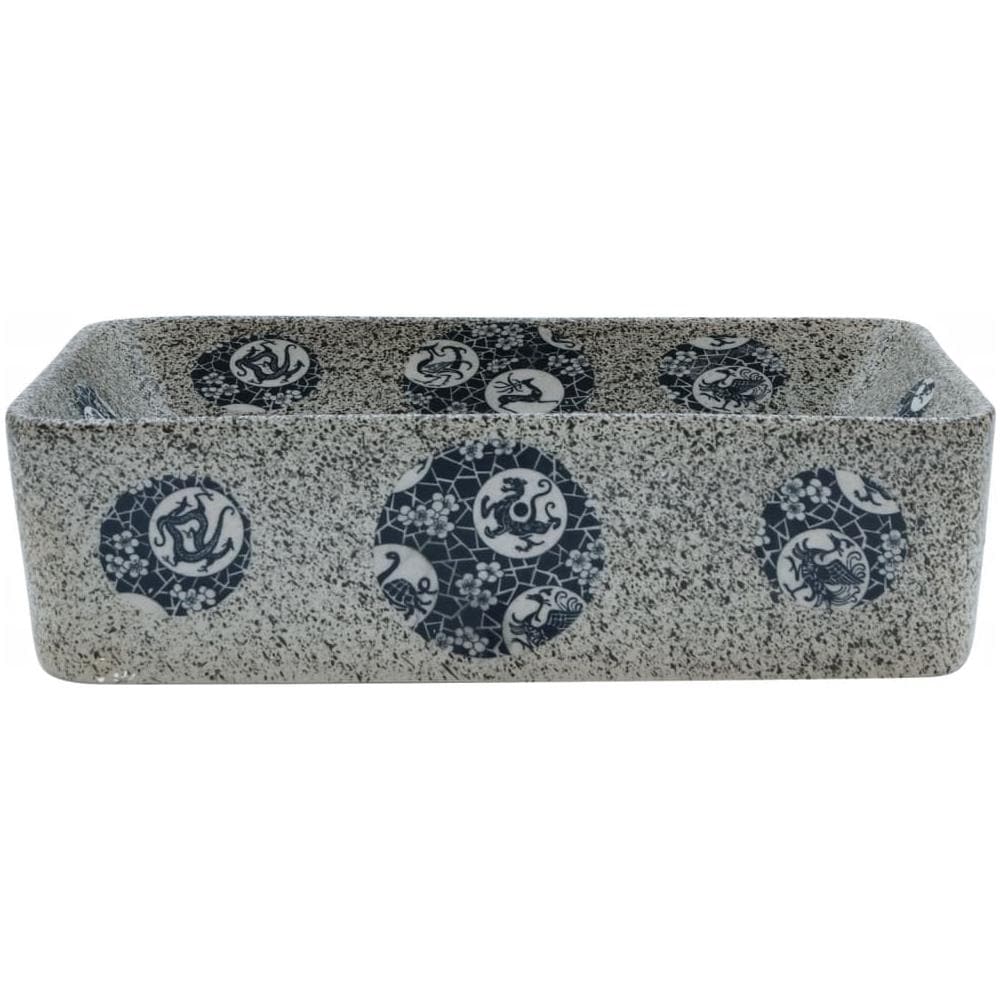 Lavabo Appoggio Multicolore Rettangolare 46x35,5x13 Cm Ceramica - Foto 3