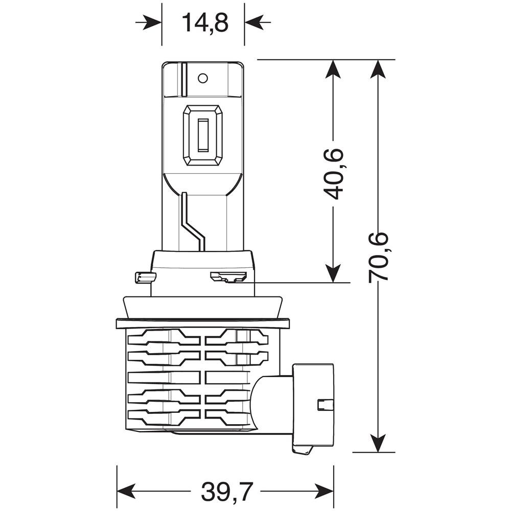 9/32v Halo Led Serie 10 Halo Killer - (h8-h9-h11-h16) - 20w - Pgj19-x - 2 Pz - Scatola - Foto 2