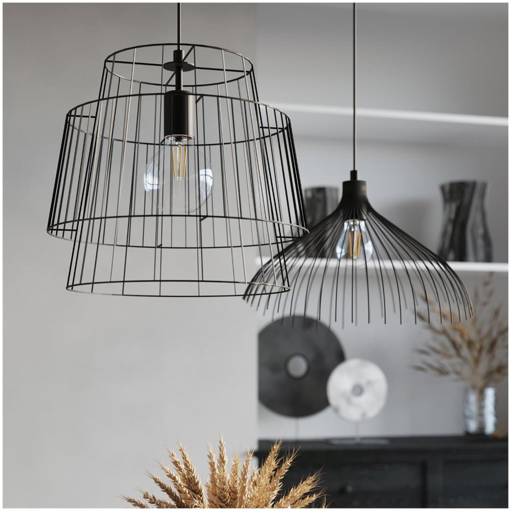 Sollux Lighting Lampada A Sospensione Gate Nero Sl.0663 - Industriale Lampade A Sospensione Nero 130x35x35 Cm - Foto 1