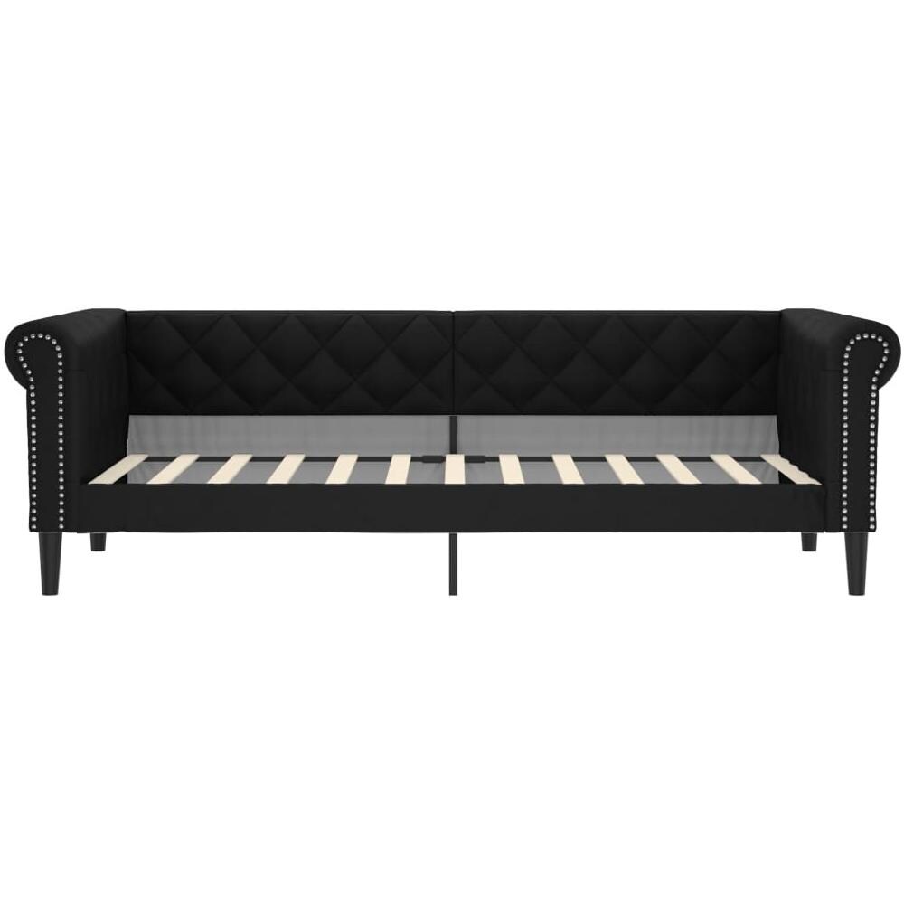 Letto Da Giorno Nero 100x200 Cm In Similpelle - Foto 2