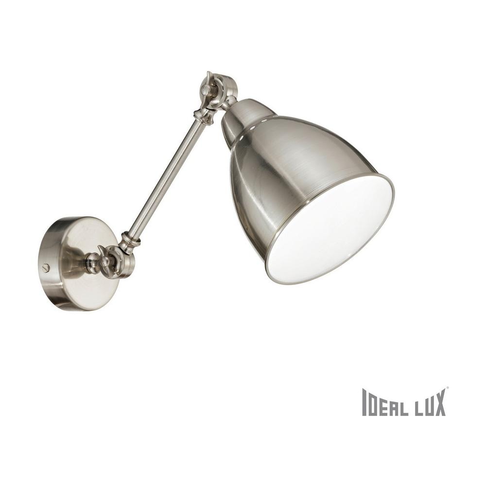 Lampada Da Parete Newton Ap1 Nickel Max 1 X 60w E27 - 240v - Foto 1