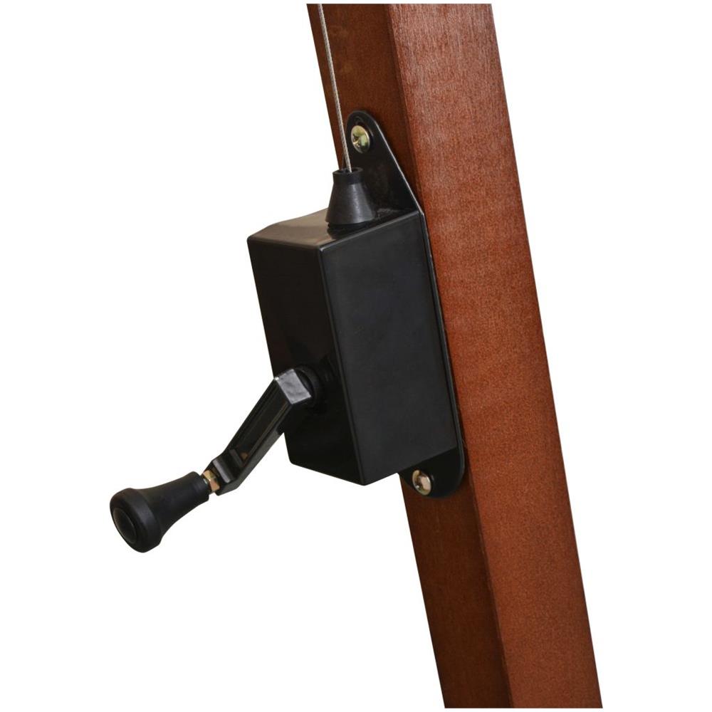 Ombrellone Pensile 350 Cm Palo In Legno Bianco - Foto 7