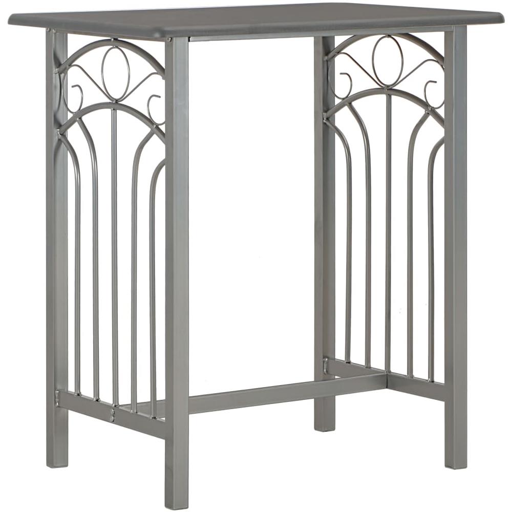 Set Da Bar 3 Pz In Legno E Acciaio Antracite - Foto 2