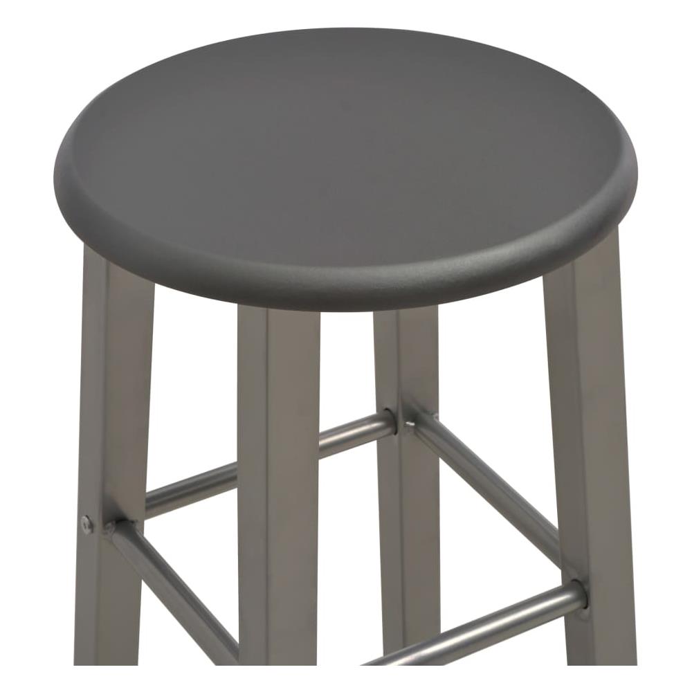 Set Da Bar 3 Pz In Legno E Acciaio Antracite - Foto 8