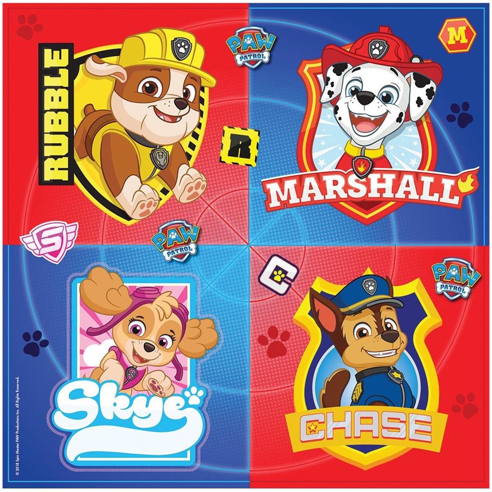 Amscan - 8 Tovaglioli Di Carta Colorati Paw Patrol - Foto 2
