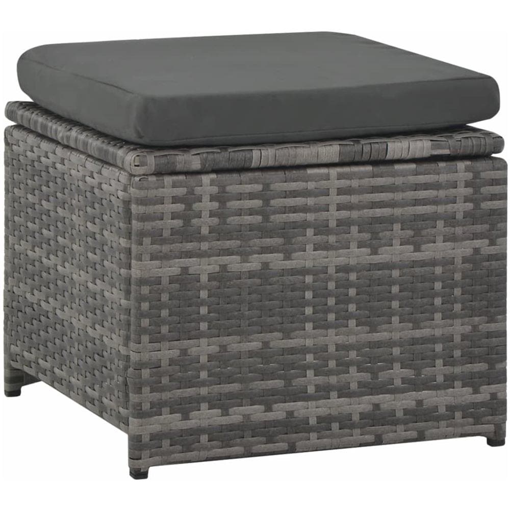 Set Divani Da Giardino 6 Pz Con Cuscini In Polyrattan Grigio - Foto 15