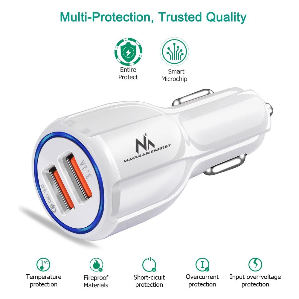 Caricabatteria Da Auto Qc 3.0 Energy Mce478 W - Bianco Qualcomm Quick Charge Qc 3.0 - Foto 3