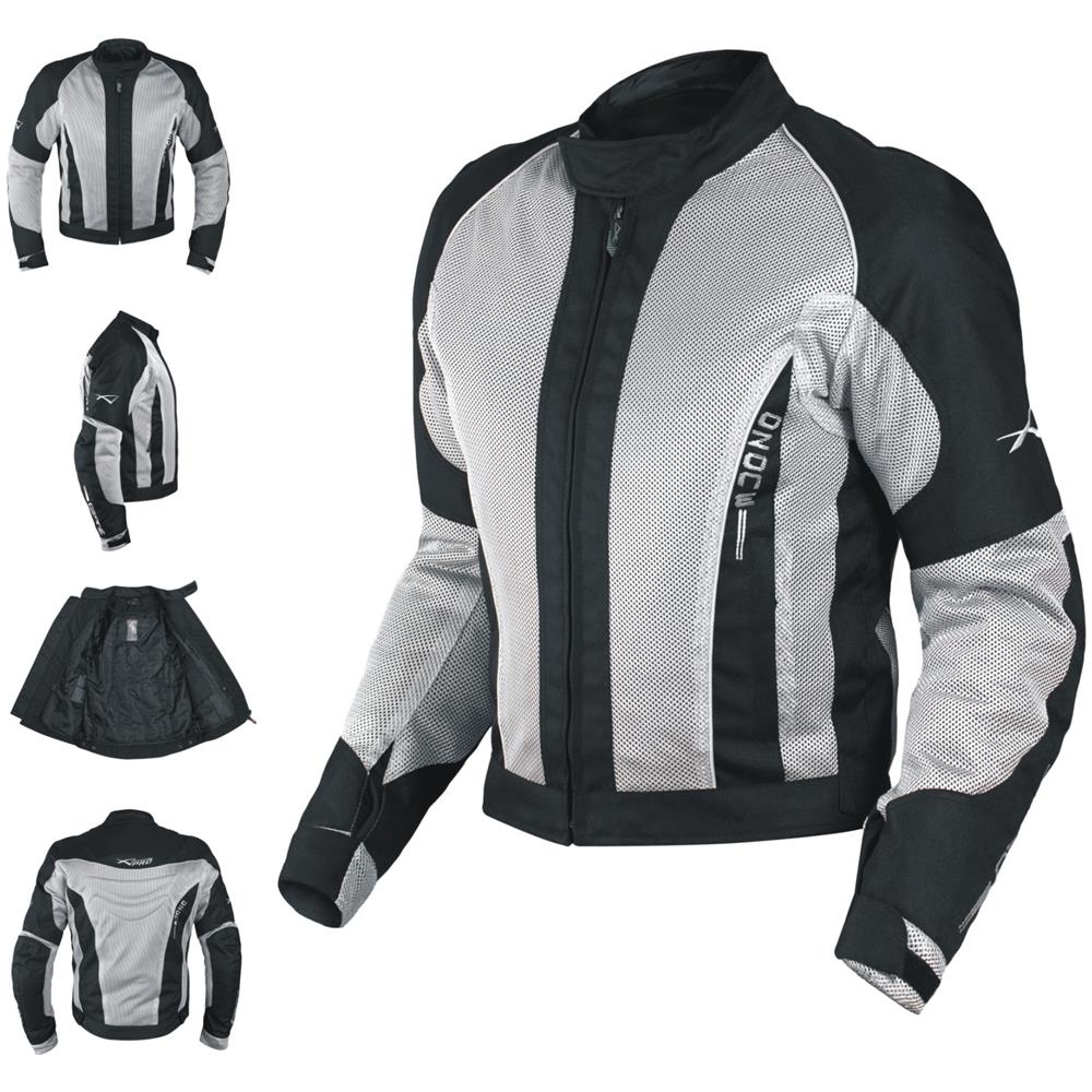 Giacca Mesh Traforato Traspirante Tessuto Tecnico Moto Touring Sport Grigio S - Foto 1