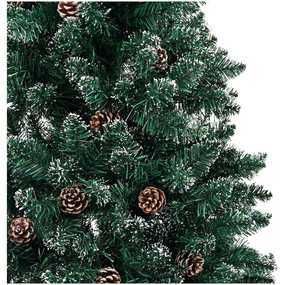 Albero di Natale Sottile con Legno Vero e Neve Verde 180 cm - Foto 2