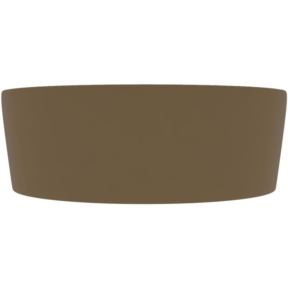 Lavandino con Troppopieno Crema Opaco 36x13 cm in Ceramica - Foto 2