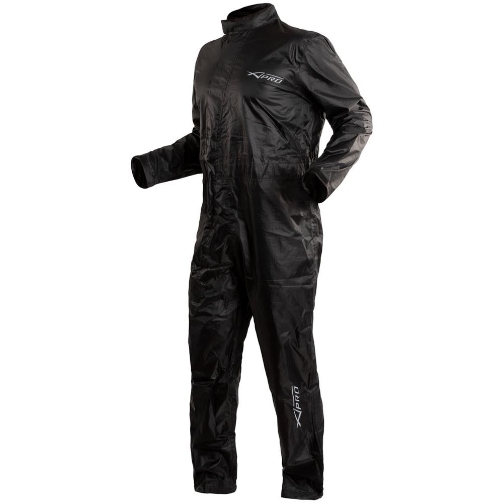 Tuta Intera Moto Impermeabile Anti Pioggia Marsupio Acqua Ripieghevole Nero 3xl - Foto 2