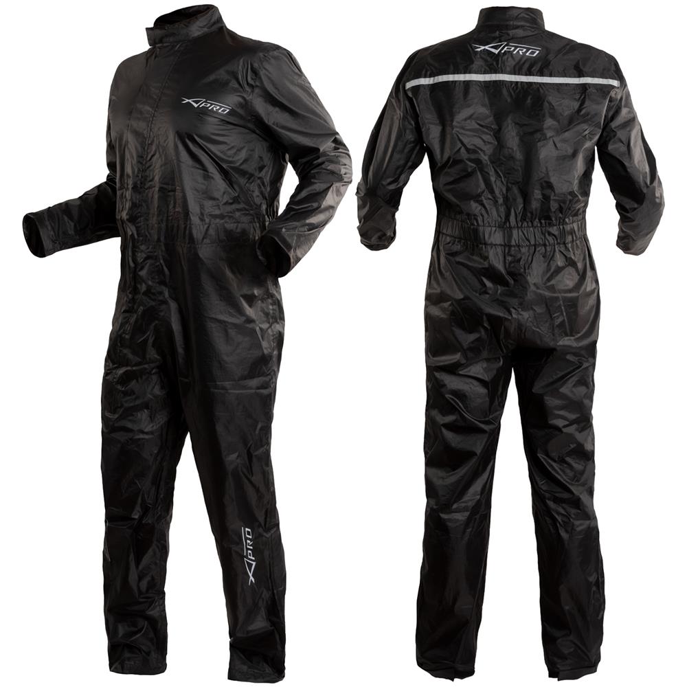 Tuta Intera Moto Impermeabile Anti Pioggia Marsupio Acqua Ripieghevole Nero 3xl - Foto 4