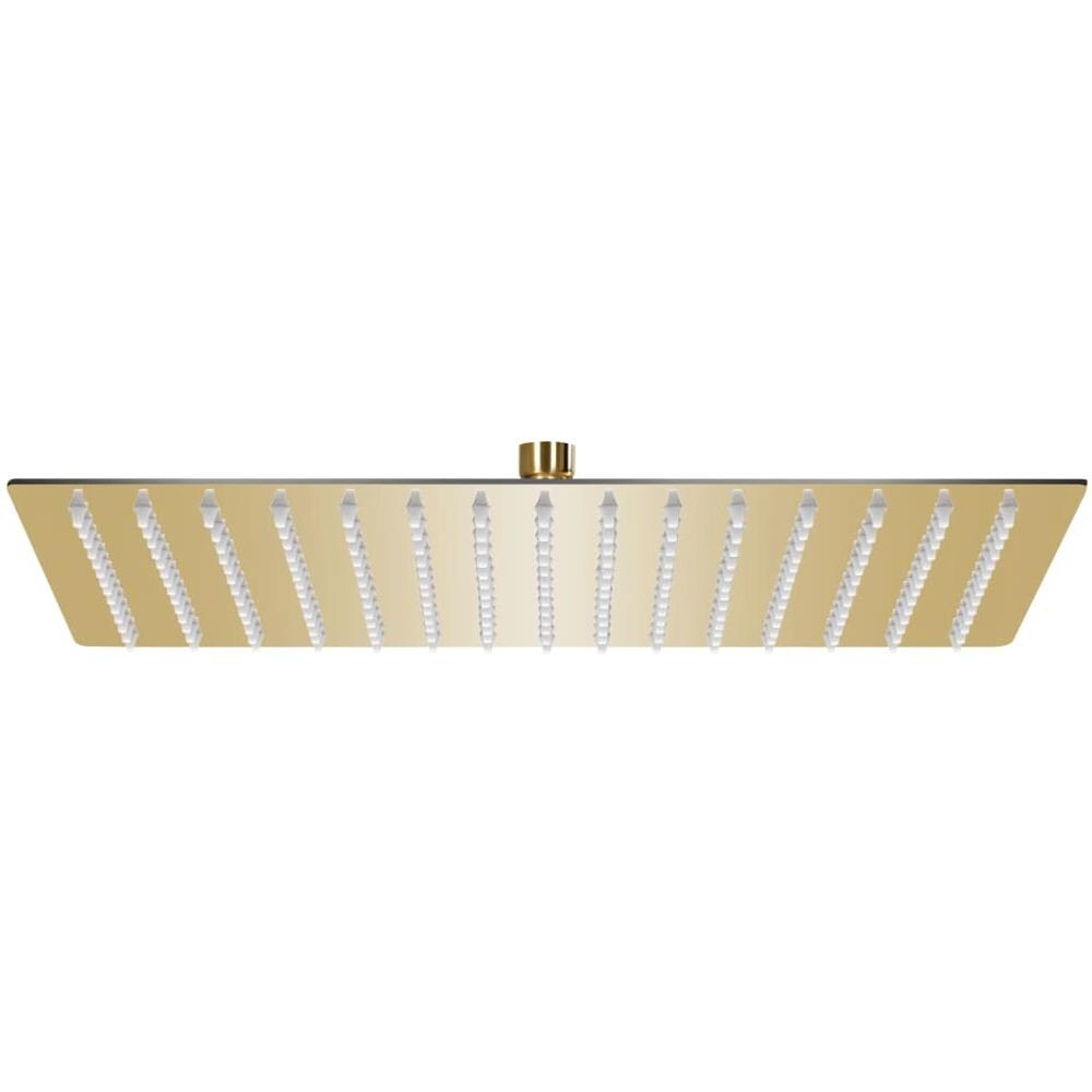 Testa Doccia a Pioggia Acciaio Inox 40x30 cm Rettangolare Oro - Foto 1