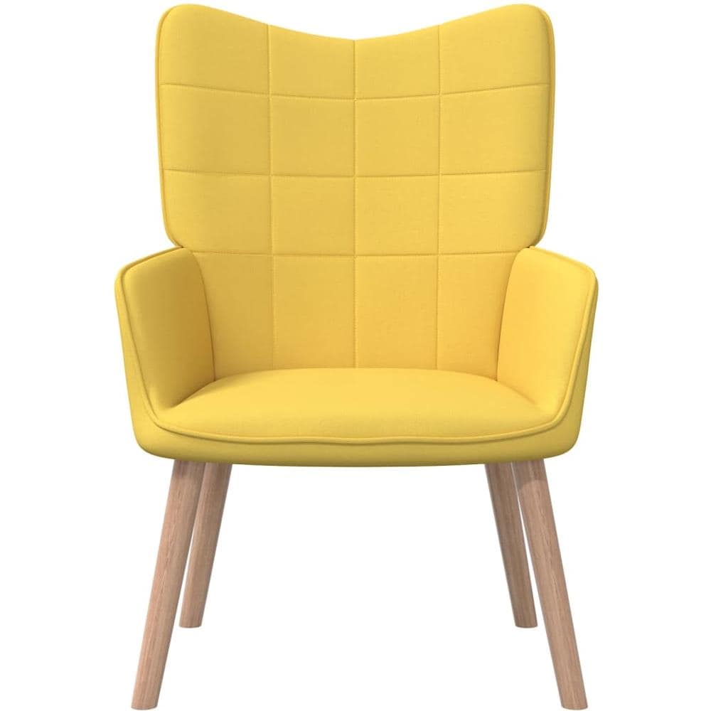 Poltrona Relax con Poggiapiedi Giallo Senape in Tessuto - Foto 3