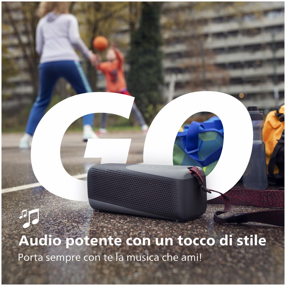 Altoparlante Bluetooth TAS7807B/00 Resistente agli Spruzzi /Acqua Microfono Incorporato Colore Nero - Foto 9