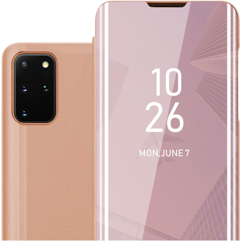 Custodia Compatibile Con Samsung Galaxy S20 Plus In Kunzit Rosa - Clear View Specchio Coperchio Protettivo Con Funzione Di Supporto Protezione A 360 Gradi - Foto 1
