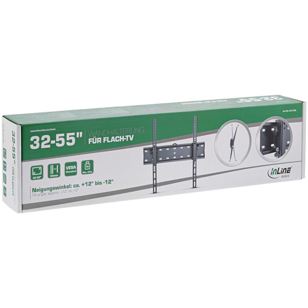 Supporto a parete Basic, inclinab., per TV 81-140cm (32-55"), max. 40kg. - Foto 8