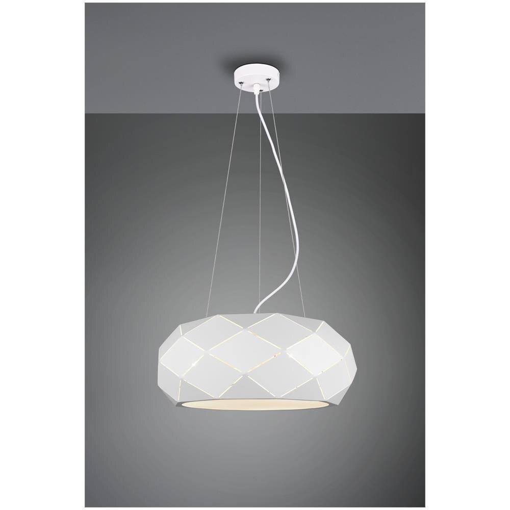 Zandor Sospensione Metallo Bianco Con Tagli Laser E Diffusore D. 50cm - Foto 1
