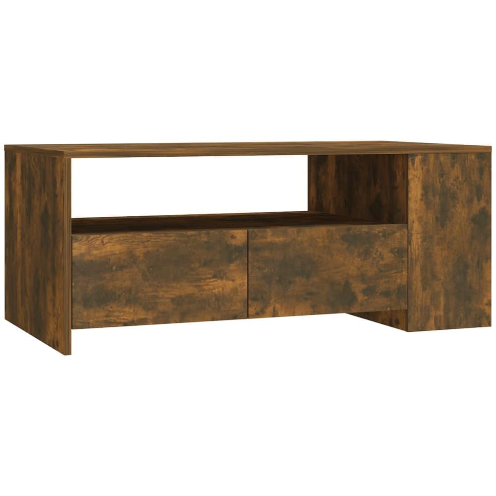 Tavolino Da Salotto Rovere Fumo 102x55x42 Cm Legno Multistrato - Foto 1