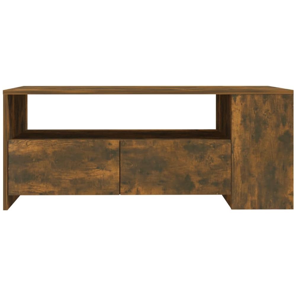 Tavolino Da Salotto Rovere Fumo 102x55x42 Cm Legno Multistrato - Foto 2