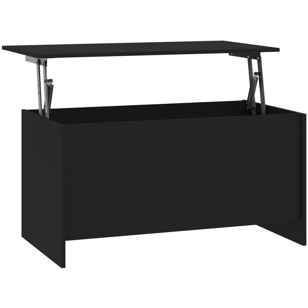 Tavolino Da Salotto Nero 102x55,5x52,5 Cm In Legno Multistrato - Foto 2