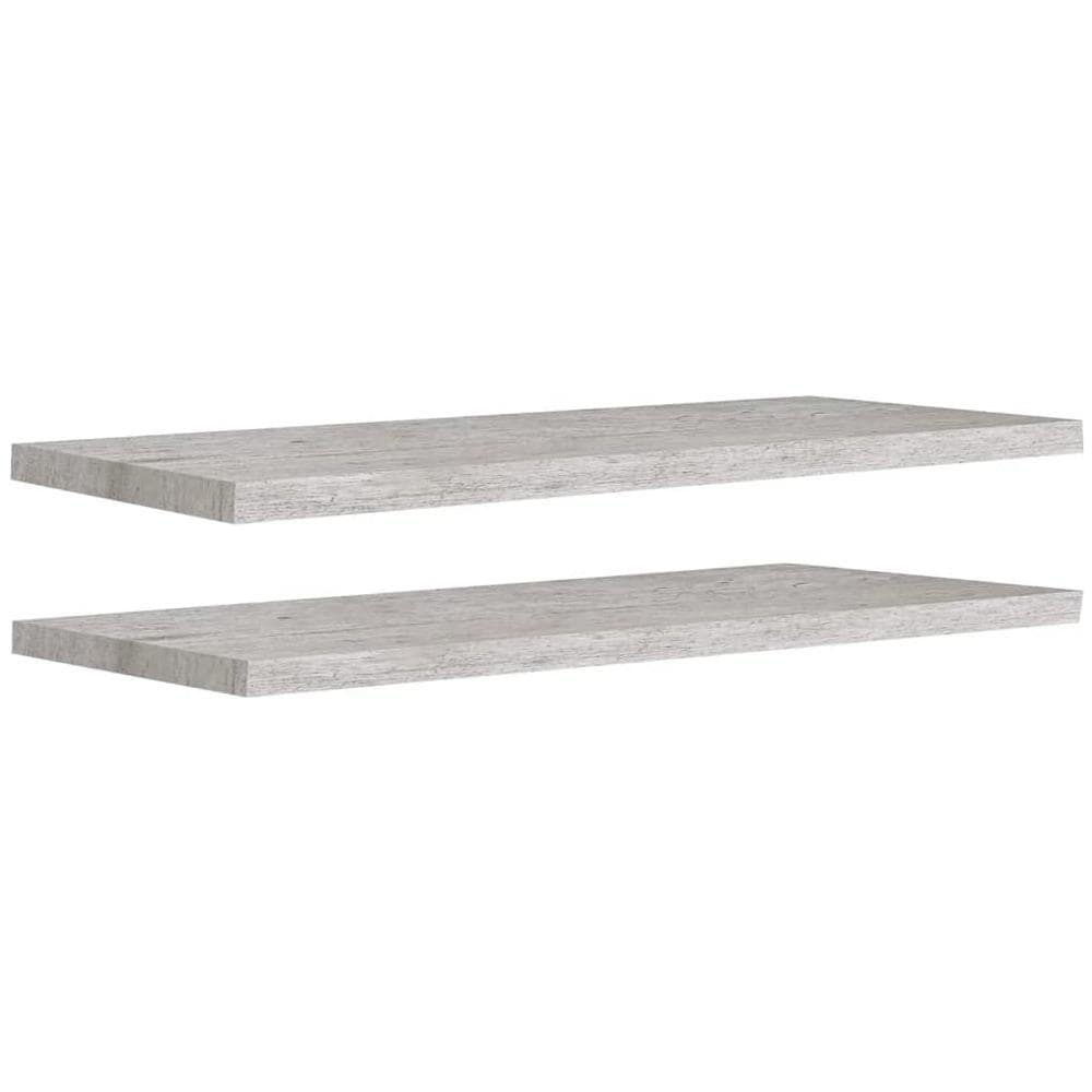Scaffali A Parete 2 Pz Grigio Cemento 90x23,5x3,8 Cm In Mdf - Foto 2