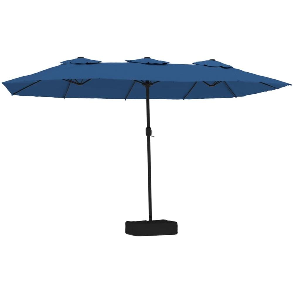 Ombrellone A Doppia Testa Con Led Azzurro 449x245 Cm - Foto 2