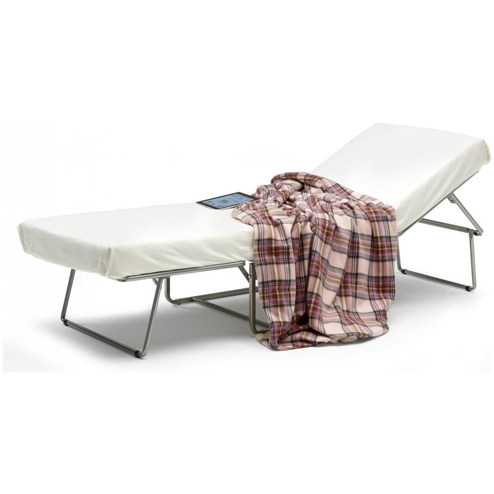 Letto Pieghevole Ancilla, Pouf Trasformabile In Letto Singolo, 100% Made In Italy, Pouf In Tessuto Da Soggiorno, Cm 80x80h45, Tortora - Foto 4