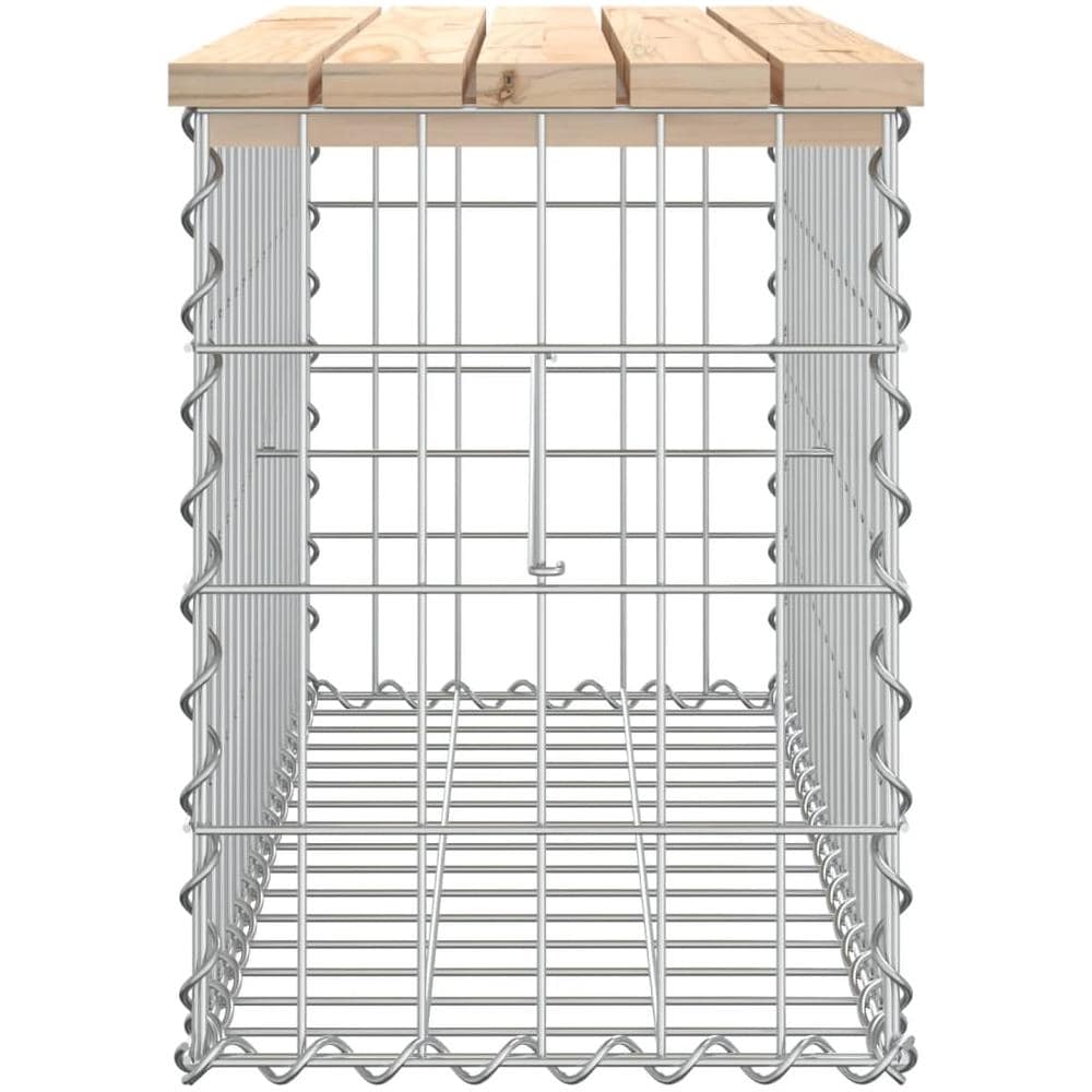 Panca Giardino Design Gabbione 83x31,5x42cm Legno Massello Pino - Foto 2