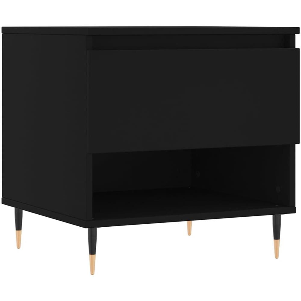 Tavolino Da Salotto Nero 50x46x50 Cm In Legno Multistrato - Foto 2