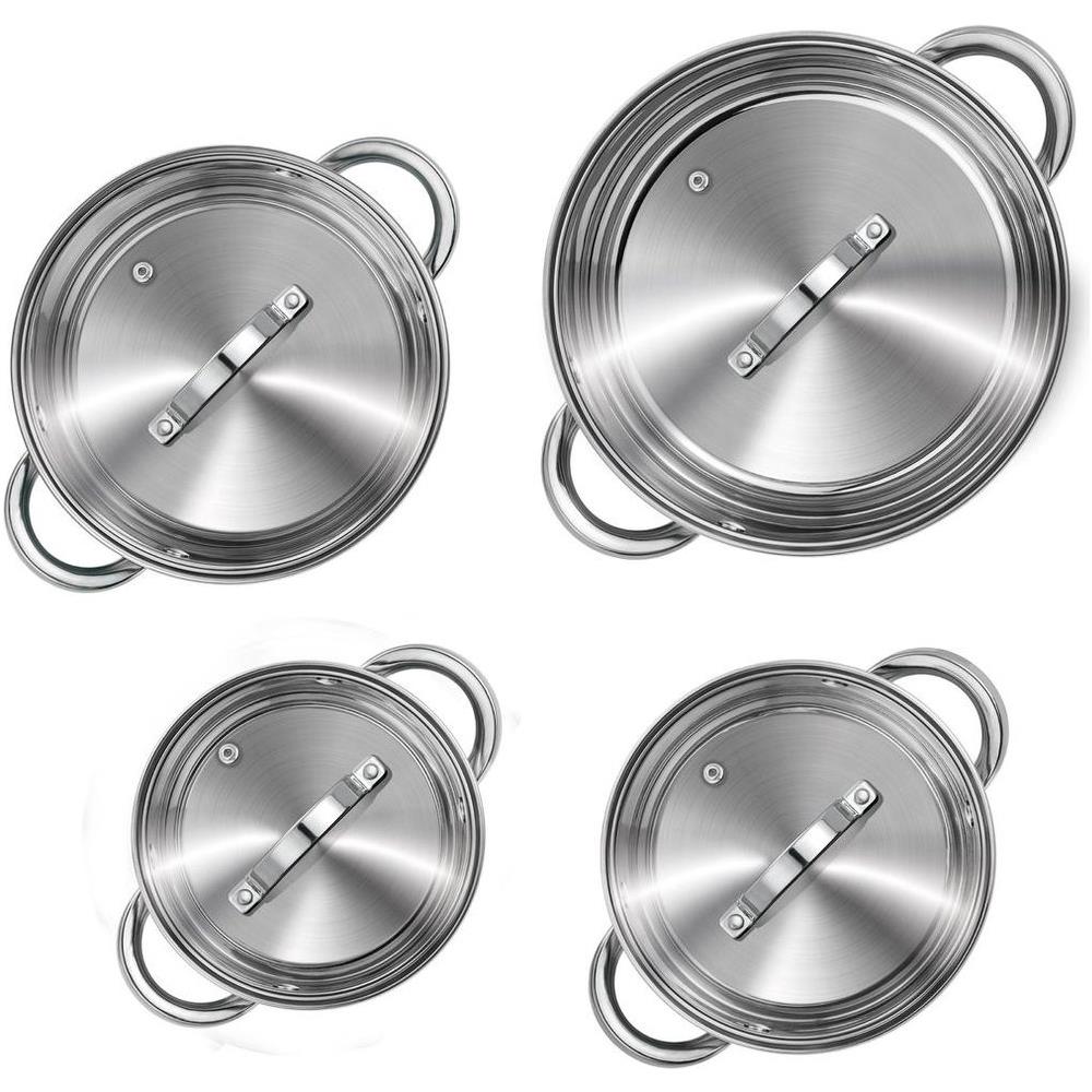 Pentola Set 10 Pezzi - Acciaio Inossidabile - Pentole - Adatte A Tutte Le Fonti Di Calore - Mgk-10 - Foto 2