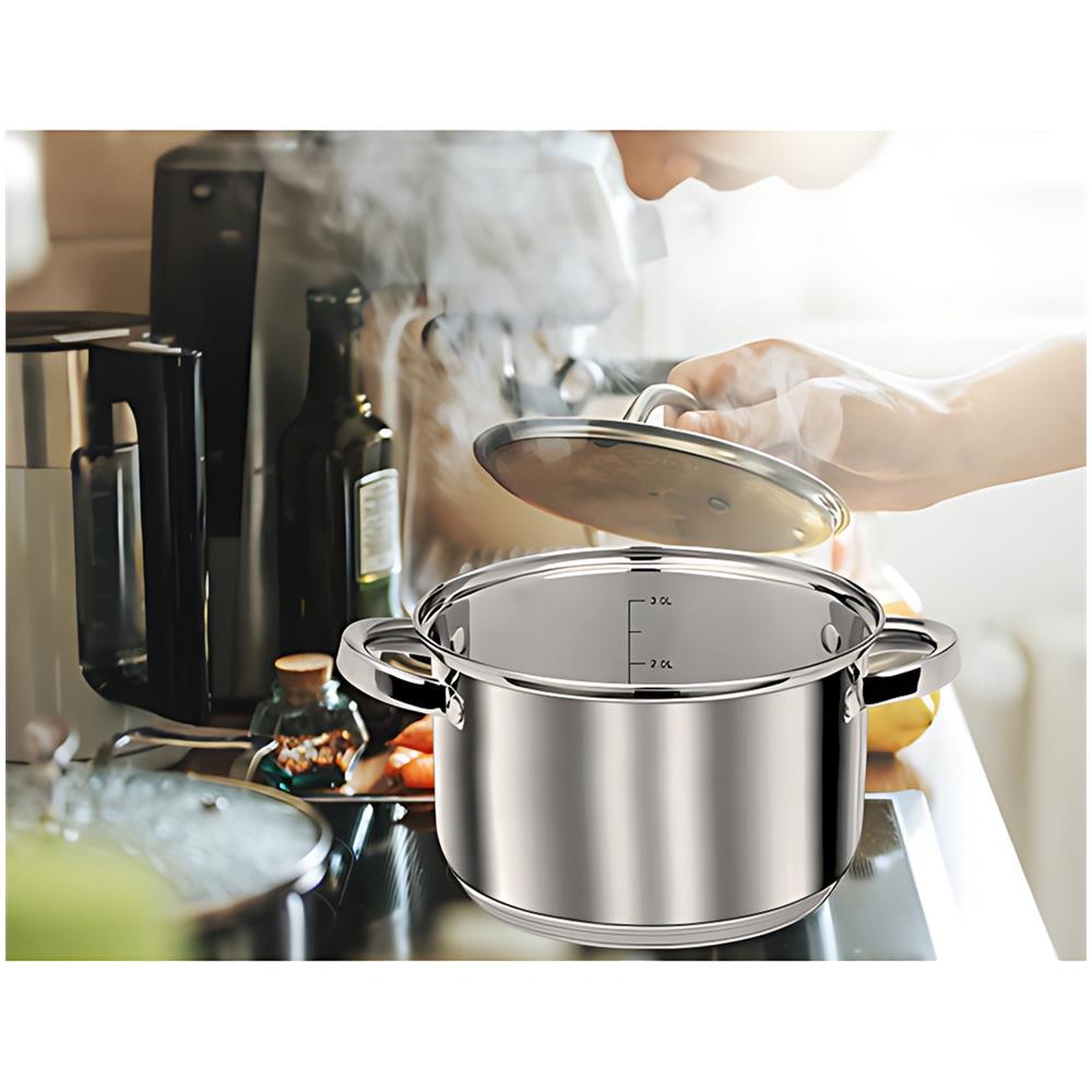 Pentola Set 10 Pezzi - Acciaio Inossidabile - Pentole - Adatte A Tutte Le Fonti Di Calore - Mgk-10 - Foto 6