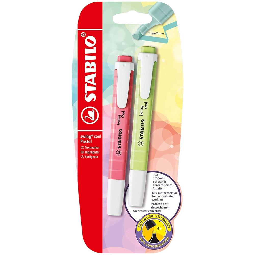 swing cool Pastel - Evidenziatore - Pack da 2 - Fior di Ciliegio /Lime - Foto 1