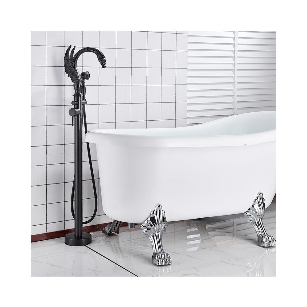 Rubinetto per vasca da bagno indipendente, Blackswan, tipo M130, modello nero, misura 97 cm - Foto 2