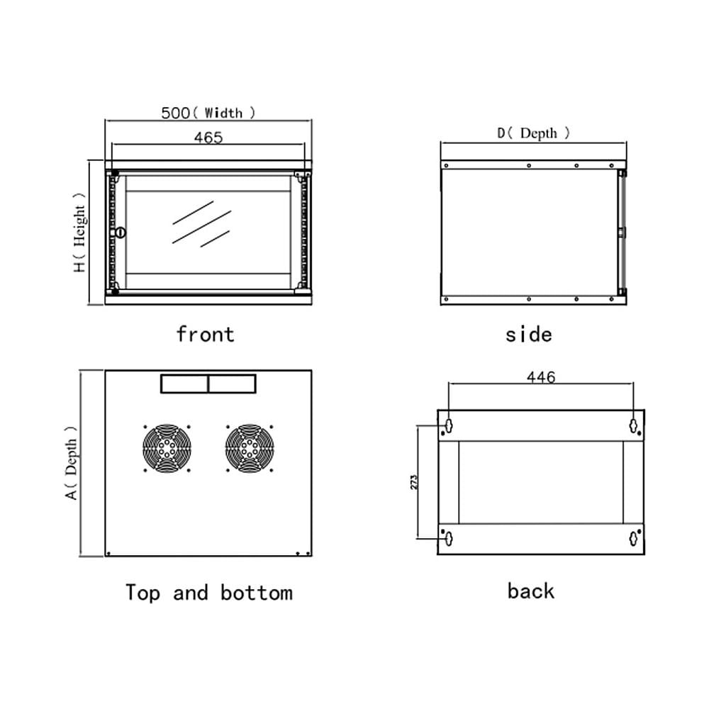 Armadio Rack 19" 6U I-CASE EL-1006G45 500x450 Mm Grigio - Foto 5