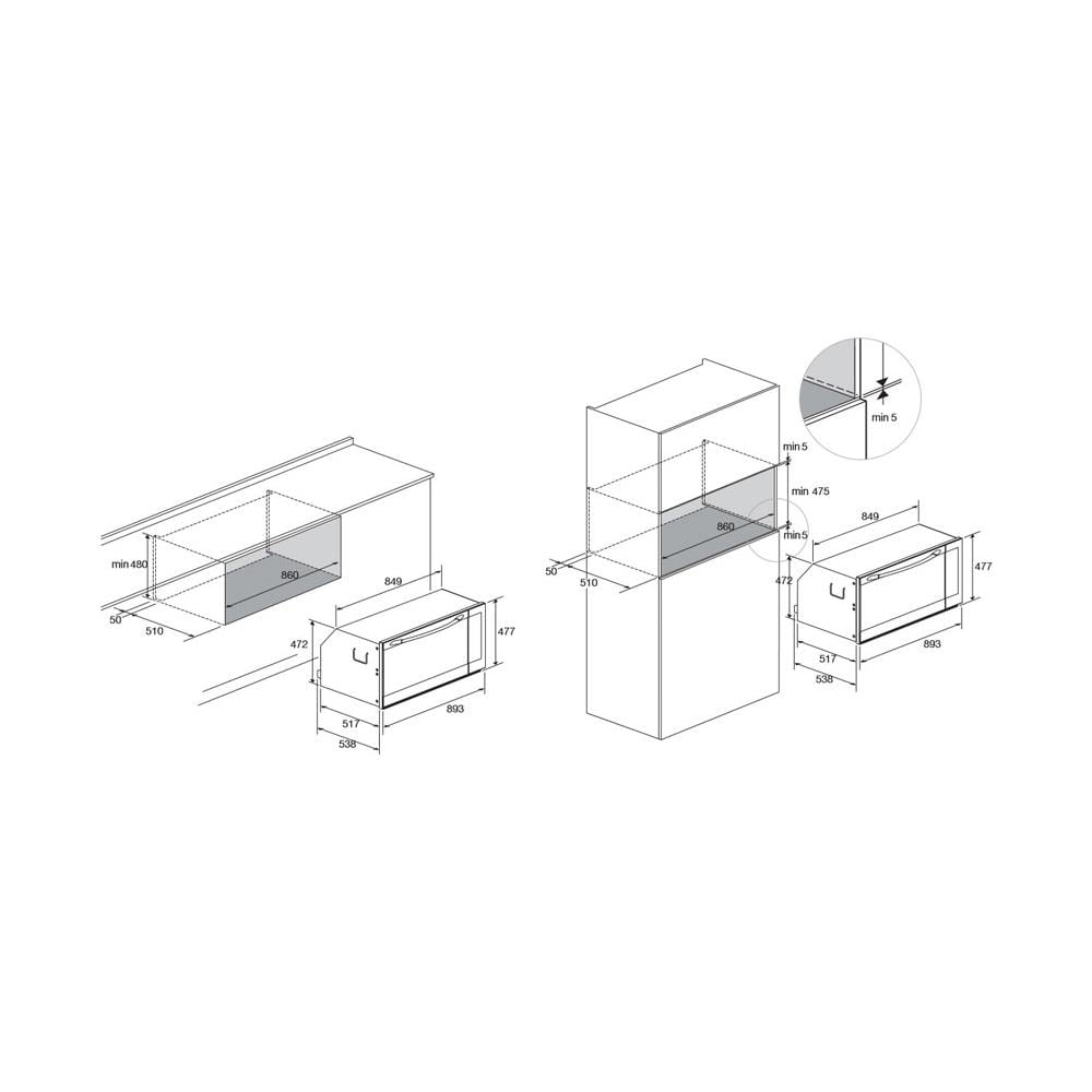 Forno Elettrico da Incasso 8022389012834 Capacità 75 L Multifunzione Ventilato Potenza 4300 W Colore Acciaio Inox - Foto 3