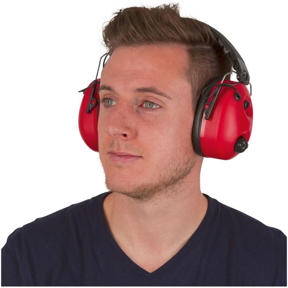 Cuffia Protettiva Per Le Orecchie Noise-cancelling Rosse E Nere 34490 - Foto 2