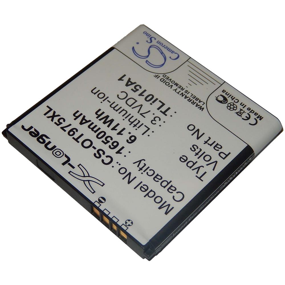 Batteria 1650mah Per Telefono Cellulare Alcatel One Touch 975 975n Ot-975 Ot-975n, Base Varia, Vodafone 975n, Smart 3, Iii Come Tli015a1. - Foto 1