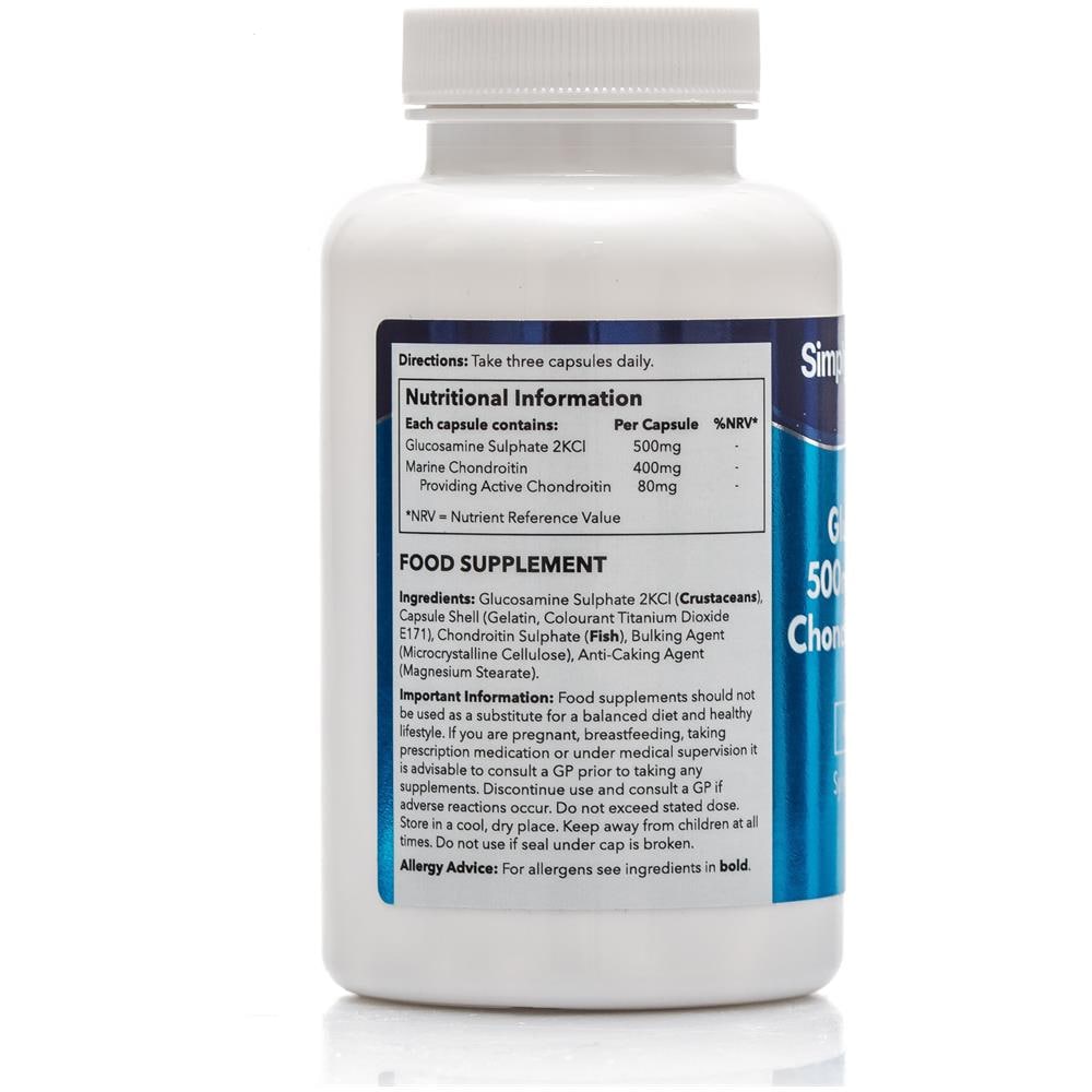 Glucosamina 500 Mg E Condroitina 400 Mg - Promuove La Salute Delle Articolazioni - 120 Capsule - 4 Mesi Di Trattamento - Foto 2