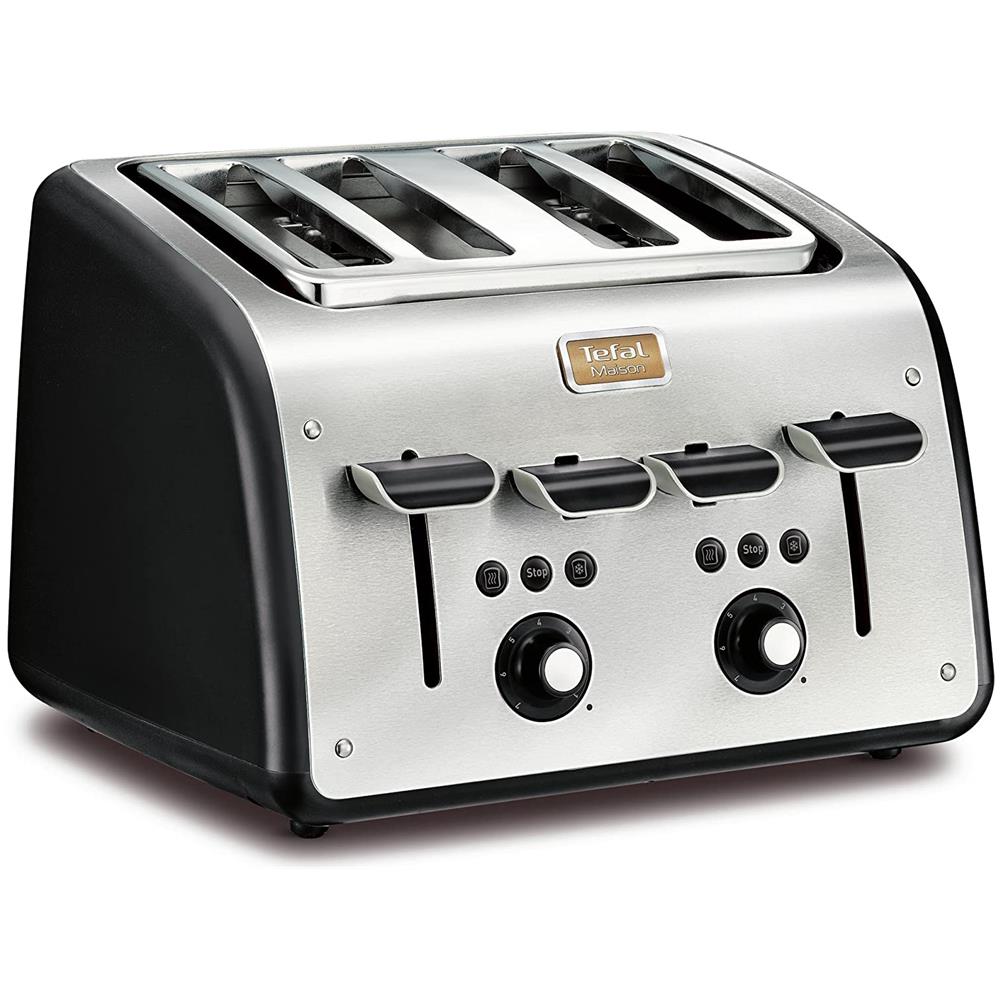 Tostapane TT770811 a 4 Fette Potenza 1700 W Colore Nero / Acciaio Inox - Foto 2