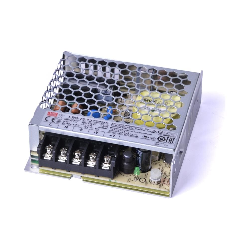 King-led Meanwell Alimentatore Meanwell Ac / dc Modello Lrs-75-12 Da 75w 12v Trasformatore Switching Non Impermeabile Ip20 Per Led - Foto 1