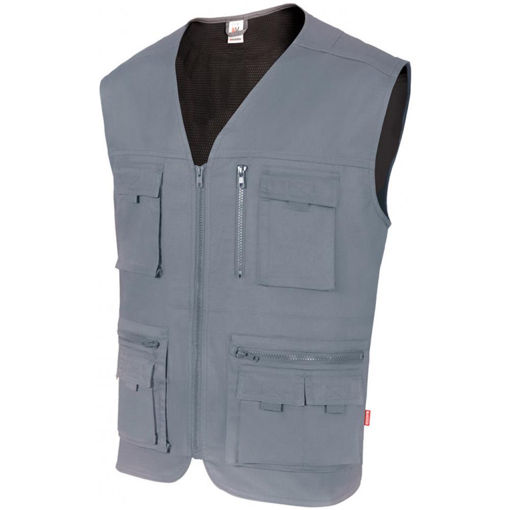 Serie 105901 Gilet Multitasche Da Lavoro Chiusura Con Zip, Colore Grigio (S) - Foto 1