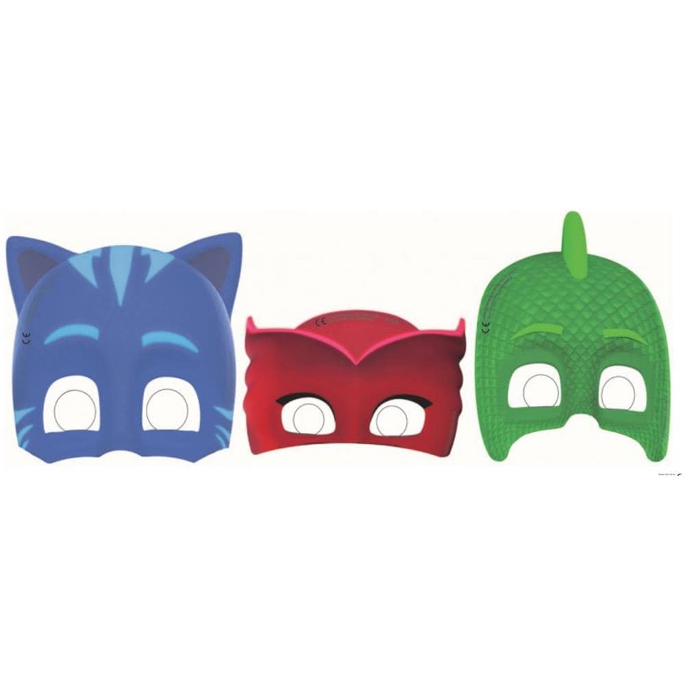 Maschera Carnevale Di Carta Pj Mask 6 Pezzi - Foto 1