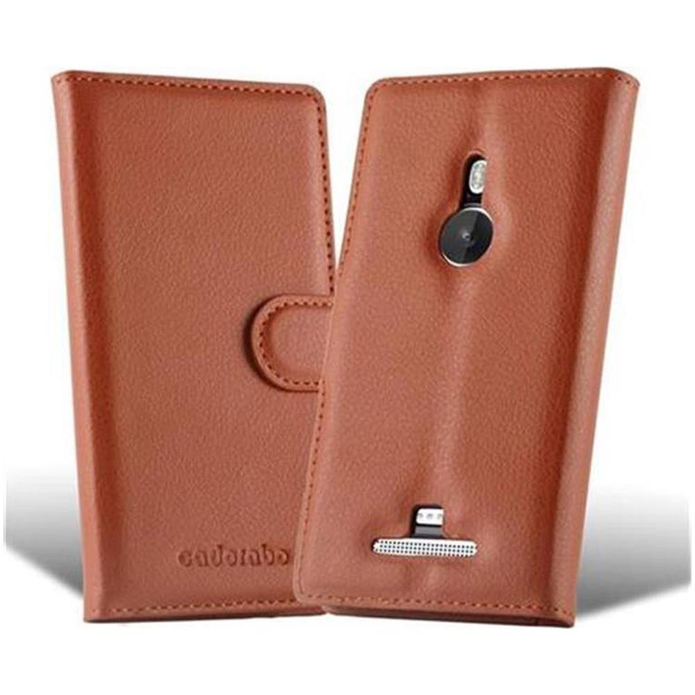 Custodia Compatibile Con Nokia Lumia 925 In Marrone Pastello - Coperchio Protettiva Con Chiusura Magnetica, Funzione Stand E Tasca Per Le Carte - Foto 5