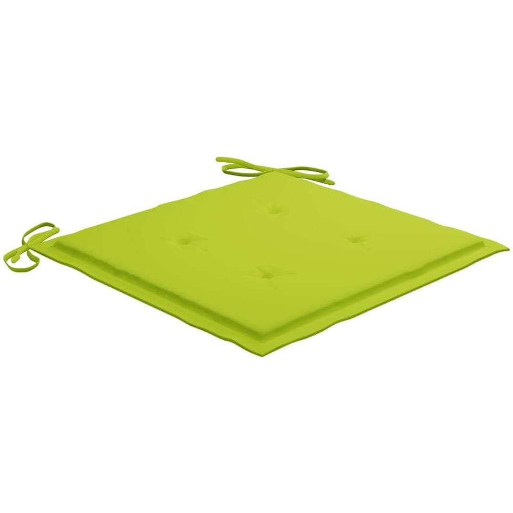 Cuscini Sedie Giardino 6 Pz Verde Brillante 40x40x4 Cm Tessuto - Foto 2