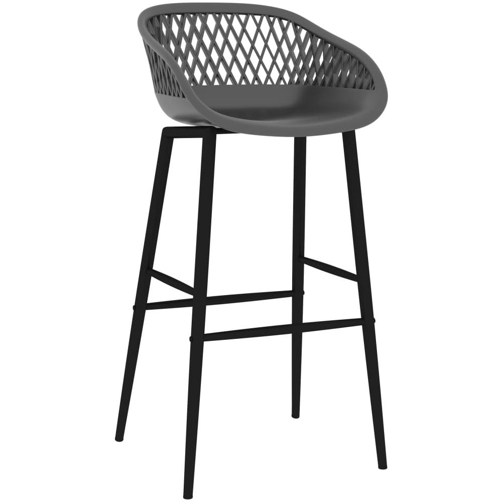 Sedie Da Bar 4 Pz Grigie - Foto 2