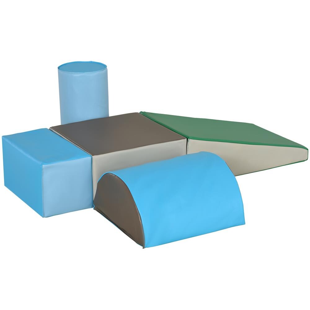 Set 5 Costruzioni Morbide, Gioco Per Bambini Educativo Età Da 1-3 Anni Per Casa E Scuola, Multicolore - Foto 1