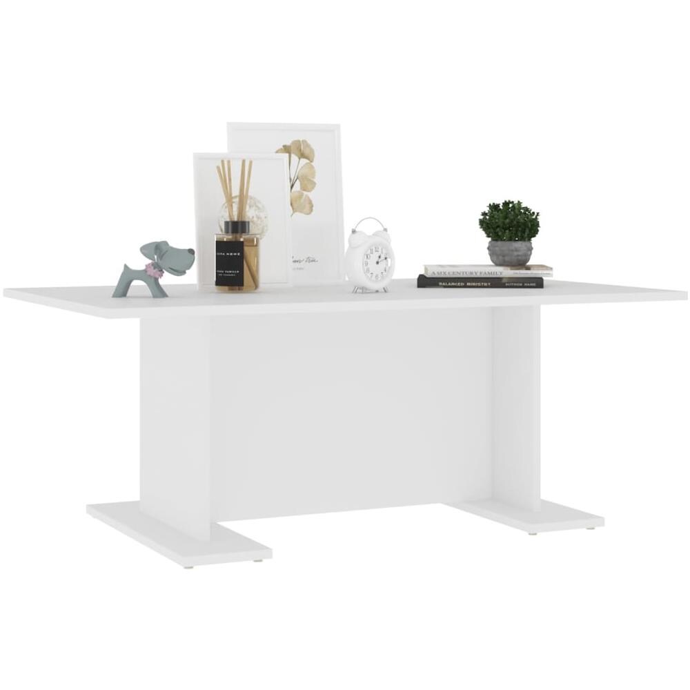 Tavolino da Salotto Bianco 103,5x60x40 cm in Legno Multistrato - Foto 3