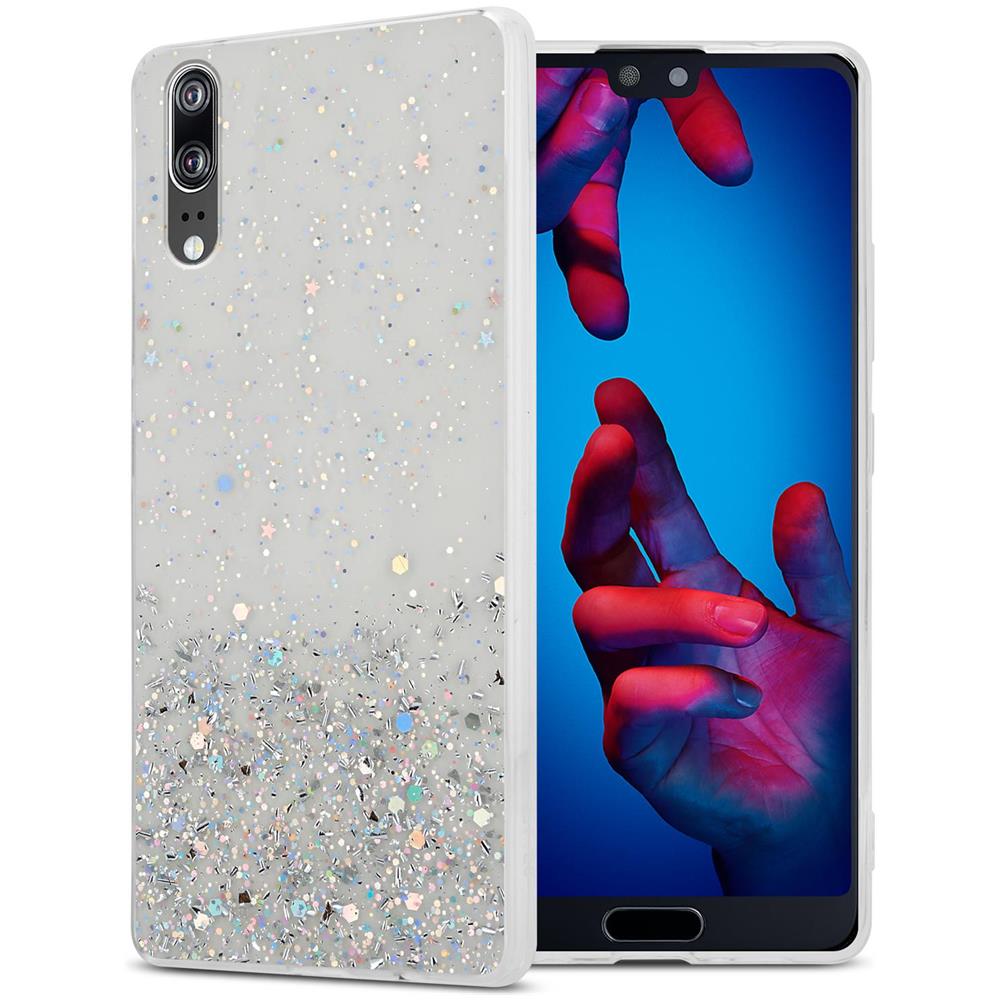Custodia Compatibile Con Huawei P20 In Trasparente Con Glitter - Coperchio Protettivo In Silicone Tpu Flessibile Con Glitter Scintillanti - Foto 1